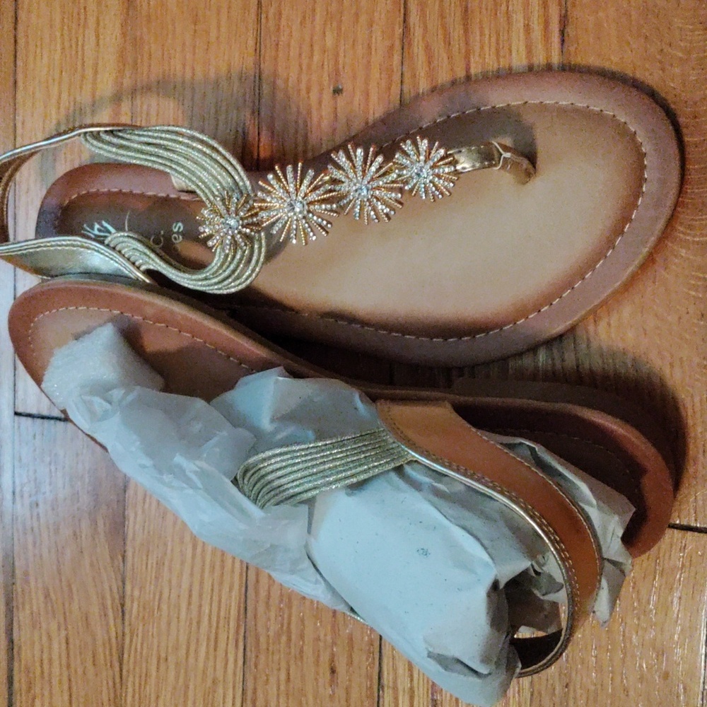 Gold sandals new